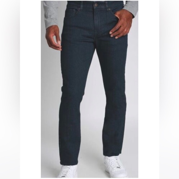 JACHS New York Mens Jeans Cotton Blend Straight Fit Stretch Black 30 X 34 NWT - Picture 1 of 10
